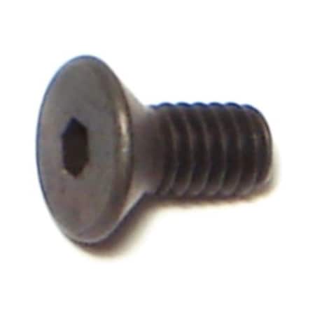 Midwest Fastener #8-32 Socket Head Cap Screw, Flat, Plain Steel, 3/8 in Length, 100 PK 09048